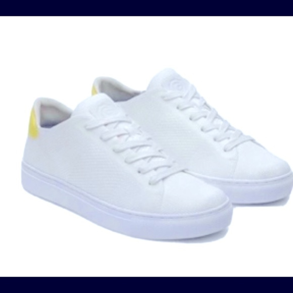 Greats Brooklyn Royal Knit | Size 8 | yellow/white